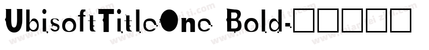 UbisoftTitleOne Bold字体转换